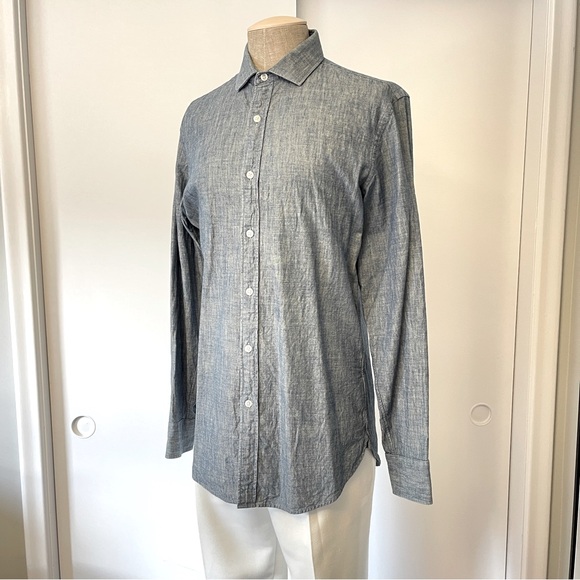 J. Crew Ludlow Chambray Shirt with Widespread Collar - Picture 2 of 5